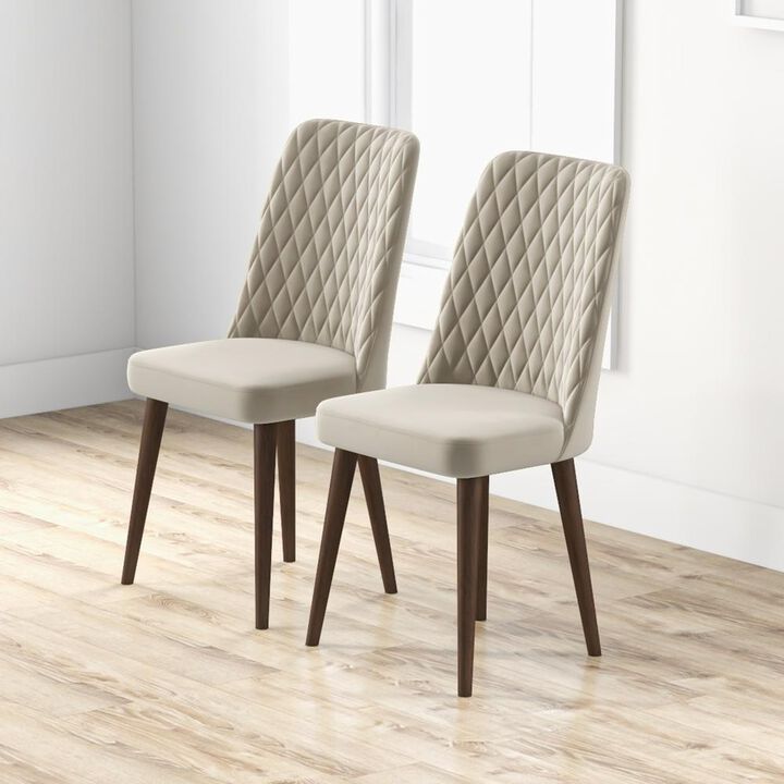 Ashcroft Furniture Co Katie Mid-Century Modern Velvet Dining Chair (Set of 2)