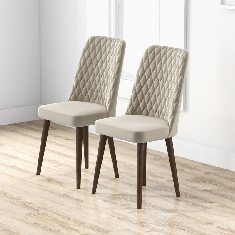 Ashcroft Furniture Co Katie Mid-Century Modern Velvet Dining Chair (Set of 2)