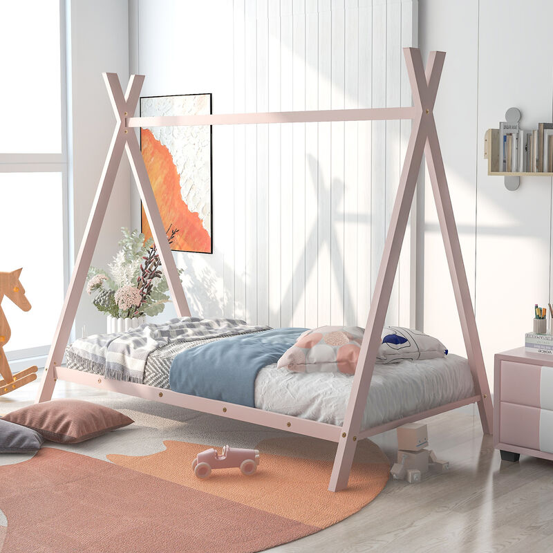 Merax House Bed Tent Bed Frame