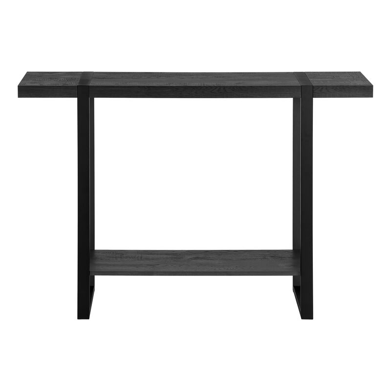 Monarch Specialties I 2861 Accent Table, Console, Entryway, Narrow, Sofa, Living Room, Bedroom, Metal, Laminate, Black, Contemporary, Modern