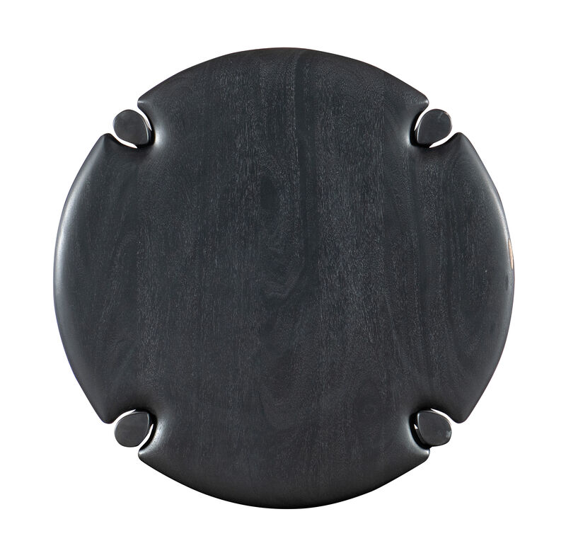 Harlow 24" Round Side Table in Black