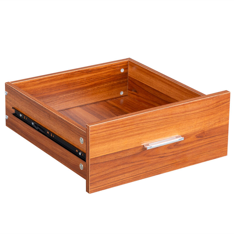 Modern Computer Desk Melamine Finish, Storage Layer, 3 Drawers, Letter File Holder