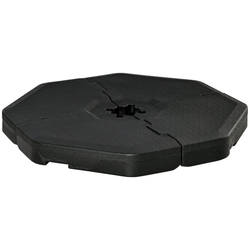 Black Umbrella Weight: 4-PC Hexagon Stand with 229 lb Capacity