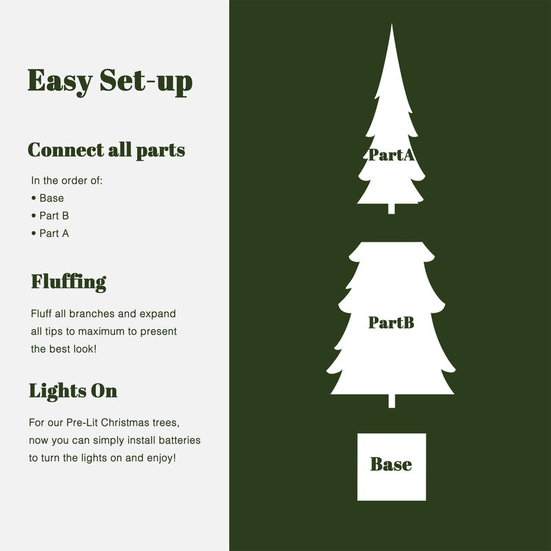 LuxenHome 5Ft Flocked Artificial Tree Potted with Multi-Color Lights