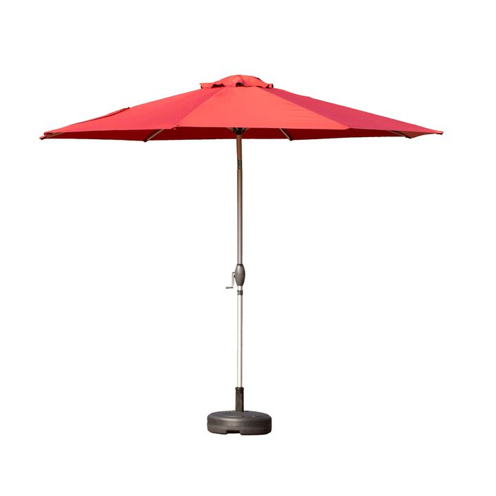MONDAWE 9FT Patio Umbrella, Outdoor Table Umbrella with Push Button Tilt and Crank, UV Protection Waterproof Market Sun Umbrella with 8 Sturdy Ribs for Garden, Deck, Backyard, Pool