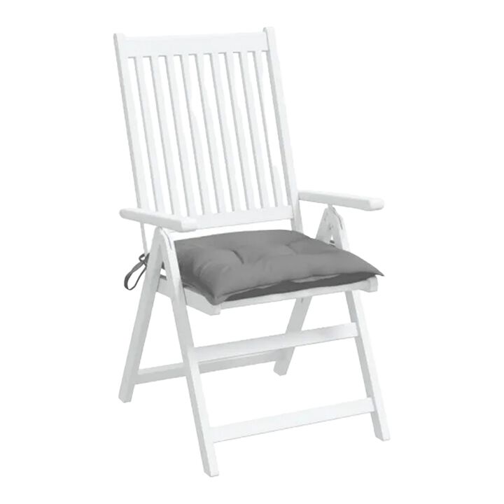 Kia Outdoor Cushion for Chair Set of 4, 20x20 Square Dark Gray Fabric - Benzara