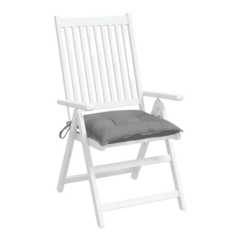Kia Outdoor Cushion for Chair Set of 4, 20x20 Square Dark Gray Fabric - Benzara