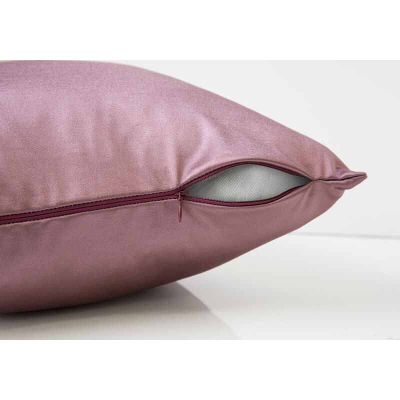 Monarch Specialties I 9338 Pillows, 18 X 18 Square, Insert Included, Decorative Throw, Accent, Sofa, Couch, Bedroom, Polyester, Hypoallergenic, Pink, Modern