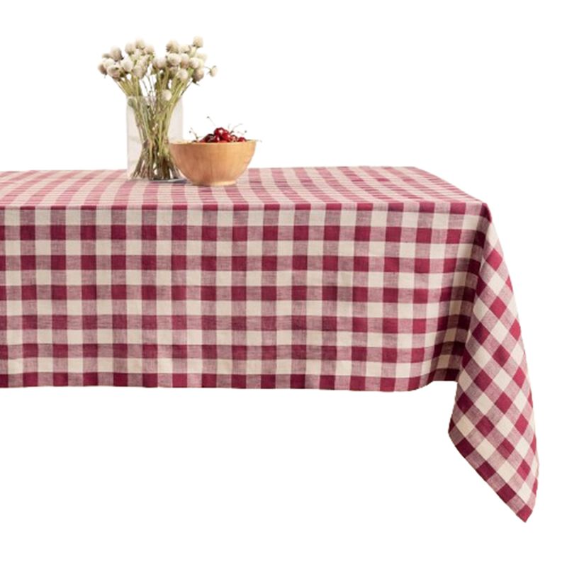 Solino Home 100% Pure Linen Tablecloth | Morgan Check