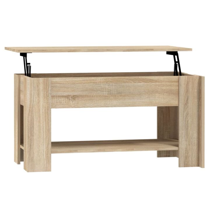 vidaXL Coffee Table Sonoma Oak 39.8"x19.3"x20.5" Engineered Wood