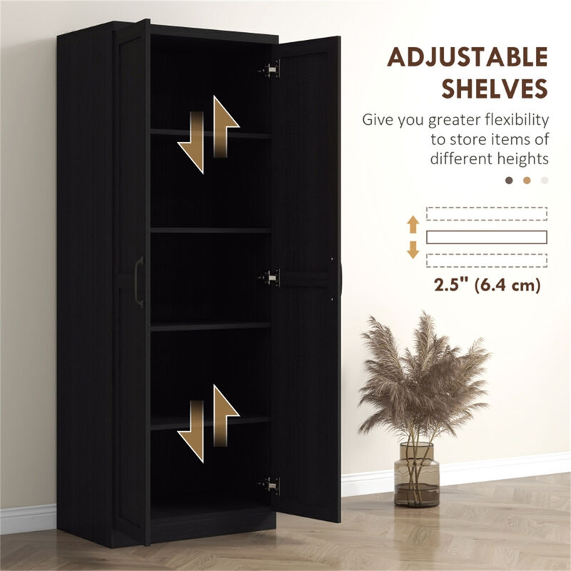 Multi-Purpose Kitchen Cabinet with Adjustable Shelves and Storage Drawers