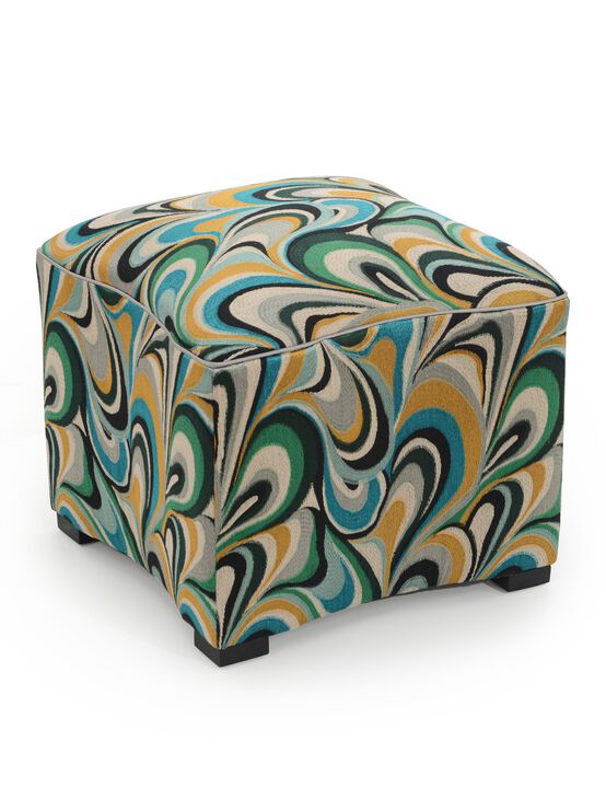 Curved Multicolor Ottoman