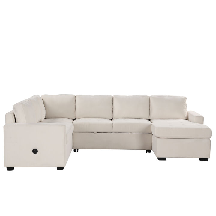 Merax Sectional Sleeper Sofa with Pull-out Bed
