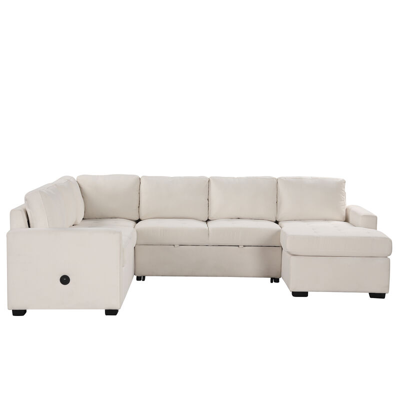Merax Sectional Sleeper Sofa with Pull-out Bed
