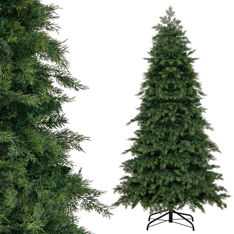 Artificial Christmas Tree Green Hinged Holiday Tree with Lush Branch Tips