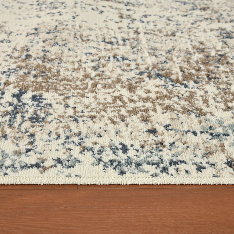 Allure Benson Blue Abstract Area Rug 5'1"x7'6"
