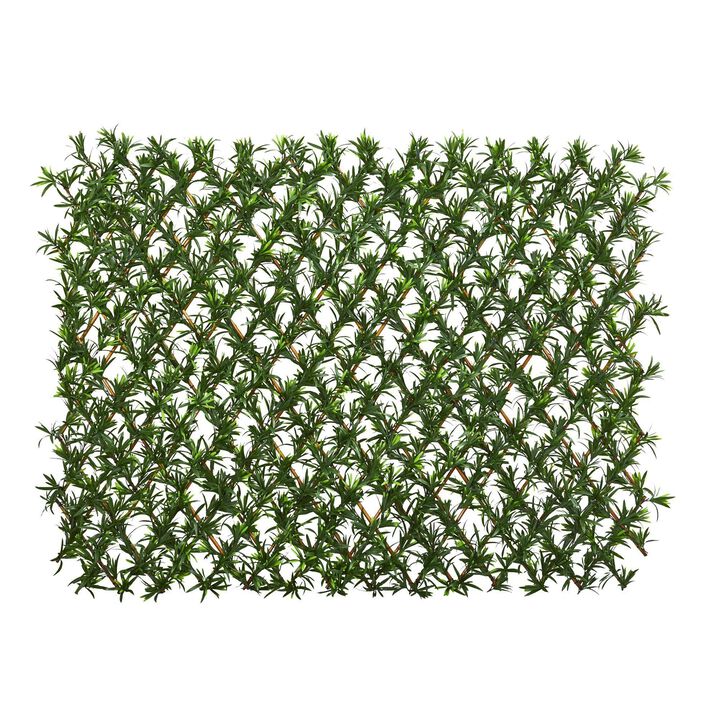 Nearly Natural 39-in Podocarpus Expandable Fence UV Resistant & Waterproof