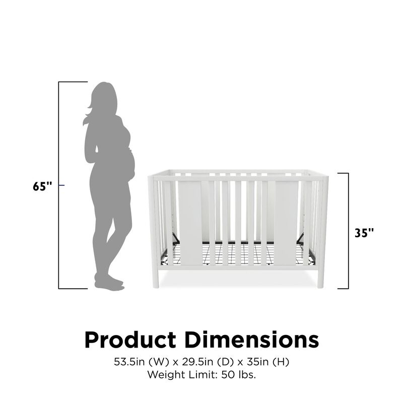Little Seeds Crawford Curved Post 3-in-1 Crib