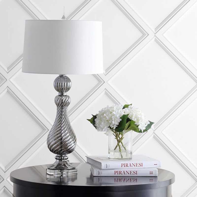 Murano Swirled Crystal/Glass LED Table Lamp