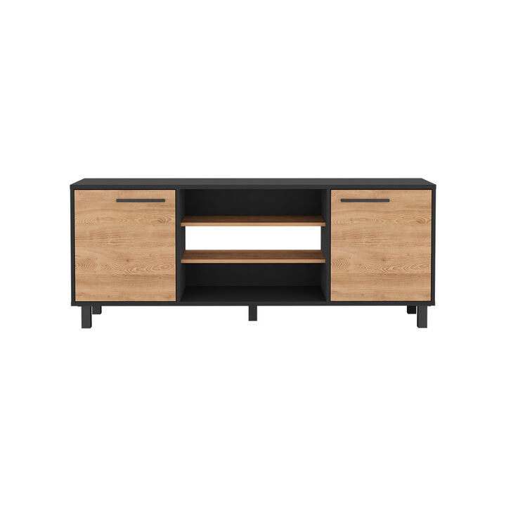 Tv Stand For Tv´S Up 55" Washington, Living Room, Black / Pine