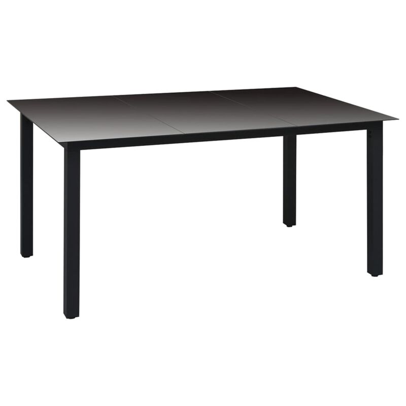 vidaXL 7 Piece Garden Dining Set Black
