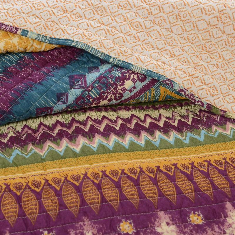 Greenland Home Fashion Southwest Oversized Painted Desert Bedding Bonus Set with Pillow - Siesta