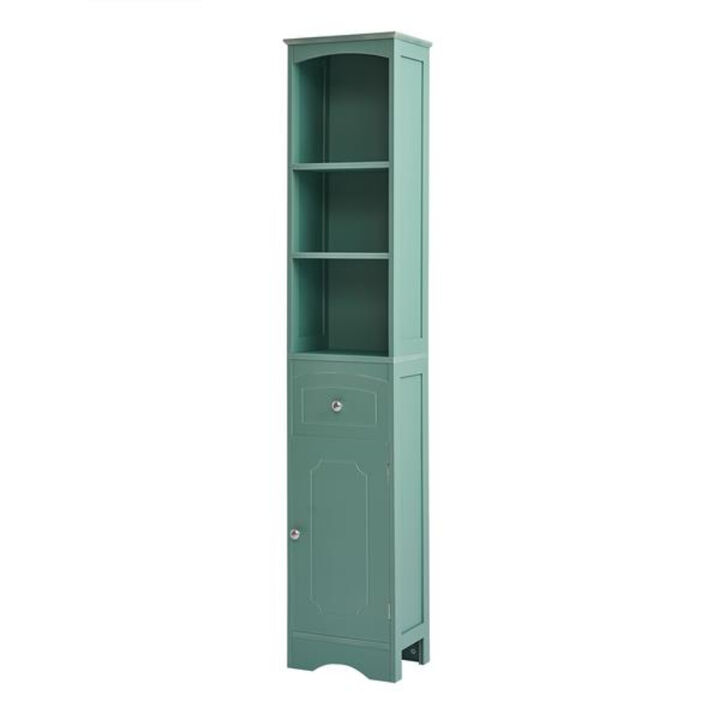 Freestanding Bathroom Storage Cabinet with Drawer and MDF Construction