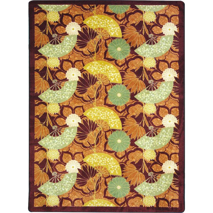 Joy Carpets Kaleidoscope Pacific Rim 10'9 x 13'2 Area Rug in Color Rust