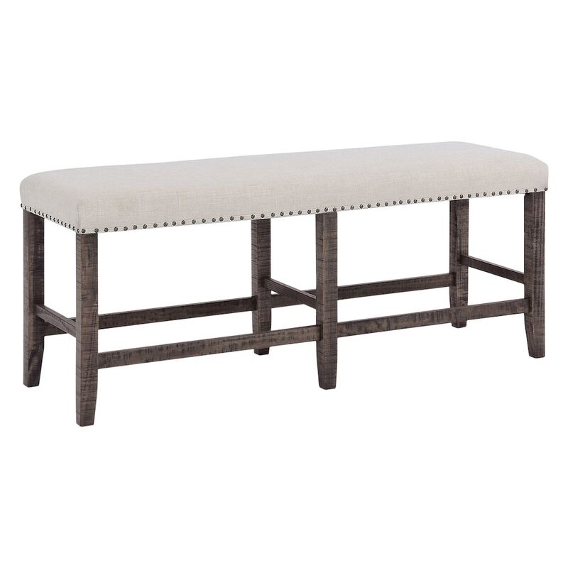 Jofran Willow Creek Distressed Solid Wood Counter Height Dining Bench