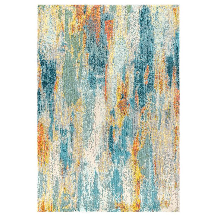 Contemporary Pop Modern Abstract Vintage Waterfall Area Rug