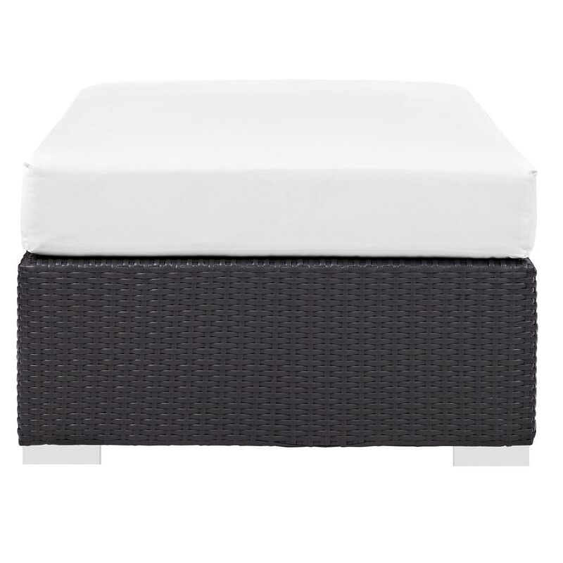 Modway Convene Outdoor Patio Fabric Rectangle Ottoman