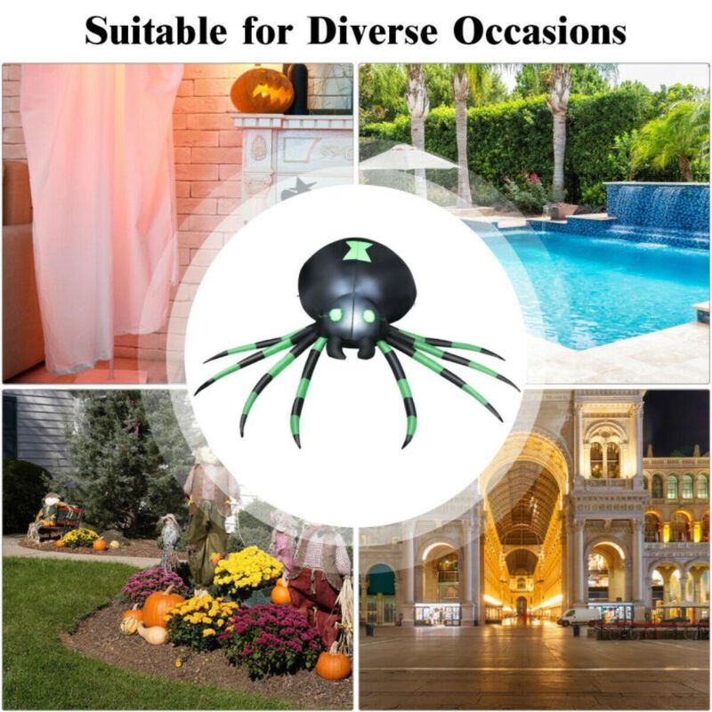 Hivvago 6 Feet Halloween Inflatable Blow-Up Spider