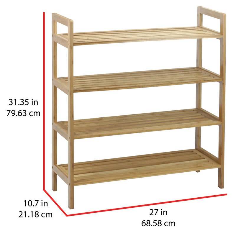 Oceanstar 4-Tier Bamboo Shoe Rack
