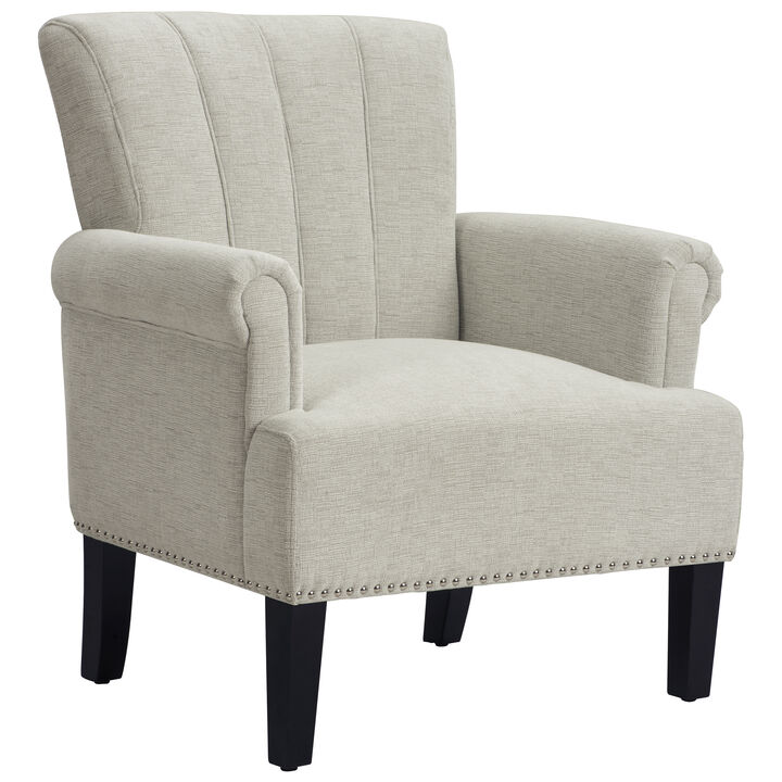 Merax Rivet Tufted Polyester Armchair Accent Chair