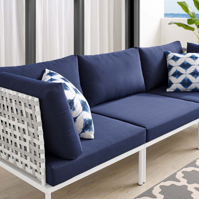 Modway - Harmony Sunbrella® Basket Weave Outdoor Patio Aluminum Sofa