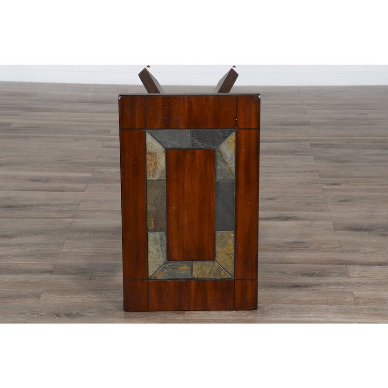 Sunny Designs Santa Fe 25 Mahogany Wood Chair Side Table in Dark Chocolate