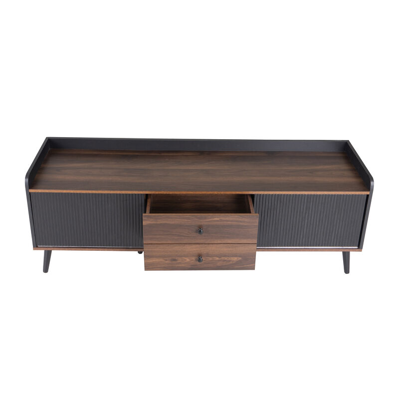 Merax Mid Century TV Stand with 2 Drawers