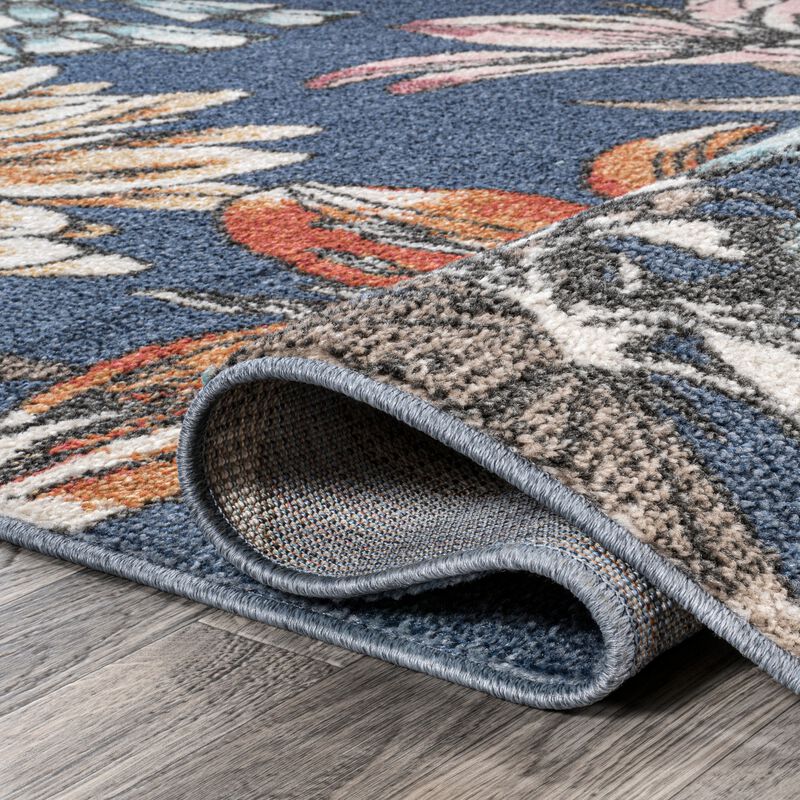 Giglio Modern Botanical Flower Area Rug