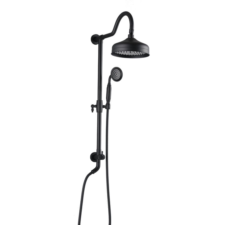 Shower Head With Handheld Shower System With 8" Rainfall Shower Head, Dual Shower Combo