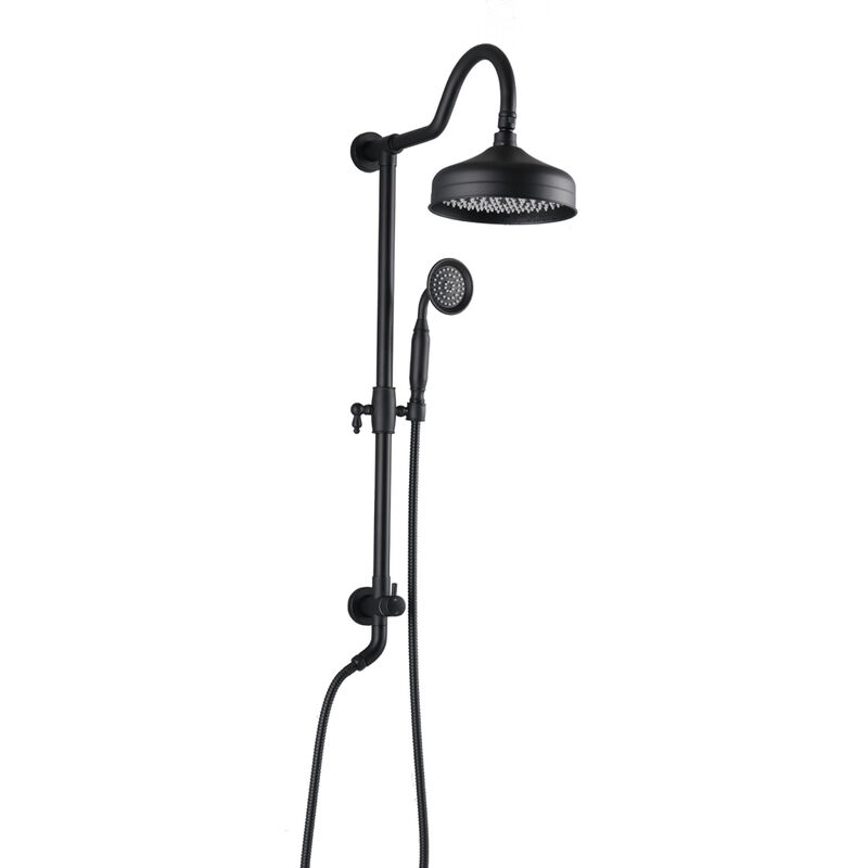 Shower Head With Handheld Shower System With 8" Rainfall Shower Head, Dual Shower Combo