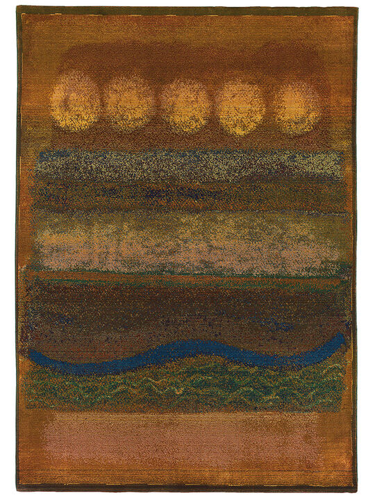 Kharma II 4' x 5'9" Gold Rug
