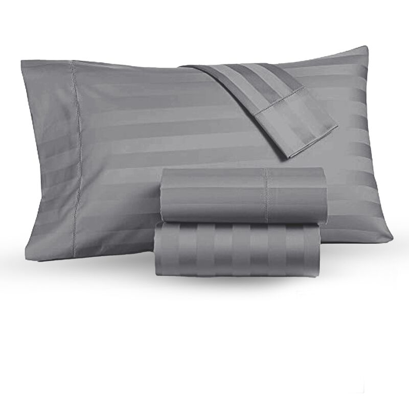 Striped Double Brushed Cooling Microfiber Sheet Set
