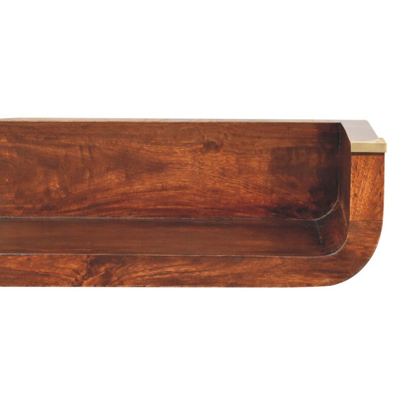 Artisan Furniture Solid Wood Indira California Walnut Floating Console Table