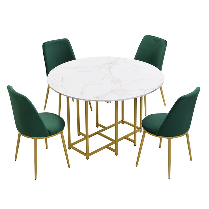 Merax 5-Piece Extendable Kitchen Dining Table Chairs Set