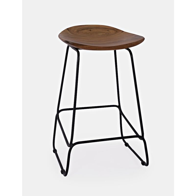 Jofran Nature's Edge Solid Acacia Counter Height Backless Stool (Set of 3)