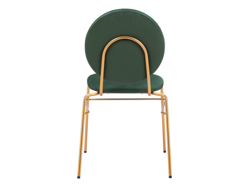 Odessa Dining Chair (Set of 2) Green & Gold