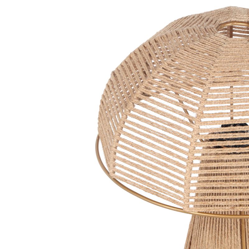 Oddy Black Jute Table Lamp