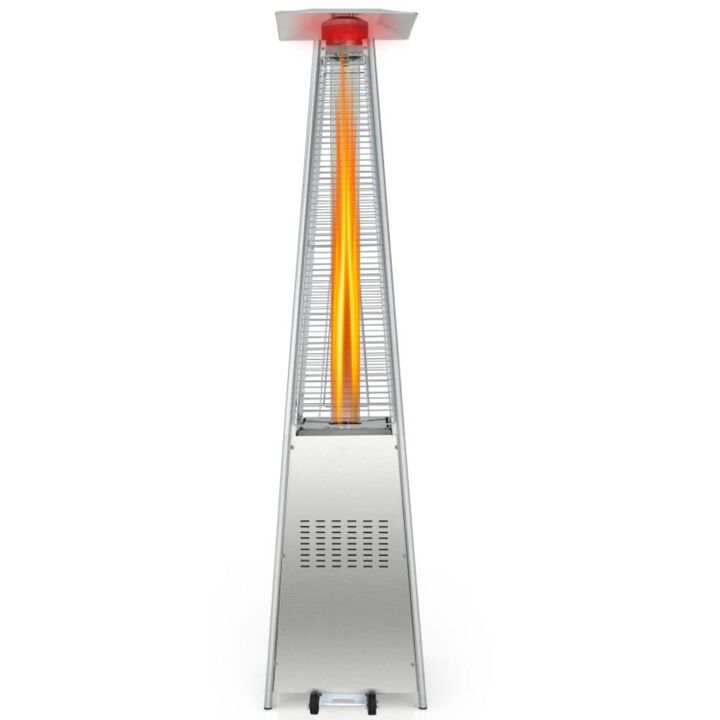 Hivvago 42000 BTU Pyramid Patio Heater with Wheels