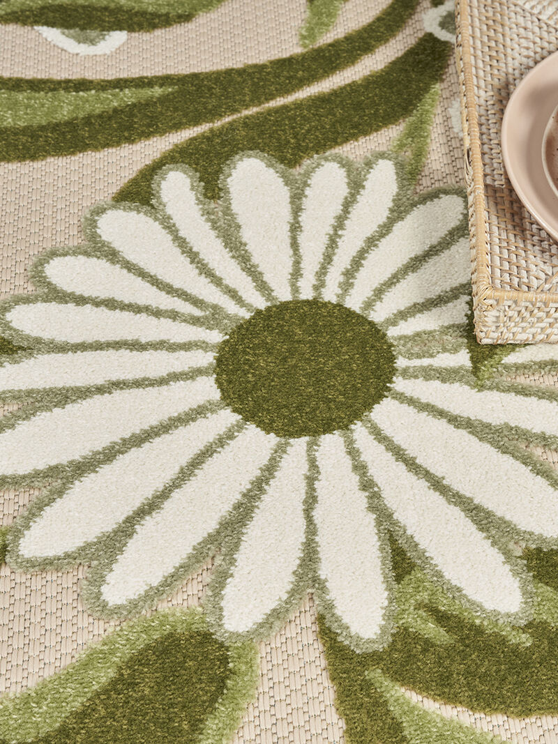 Aloha ALH33 Ivory/Green 6' x 9' Rug