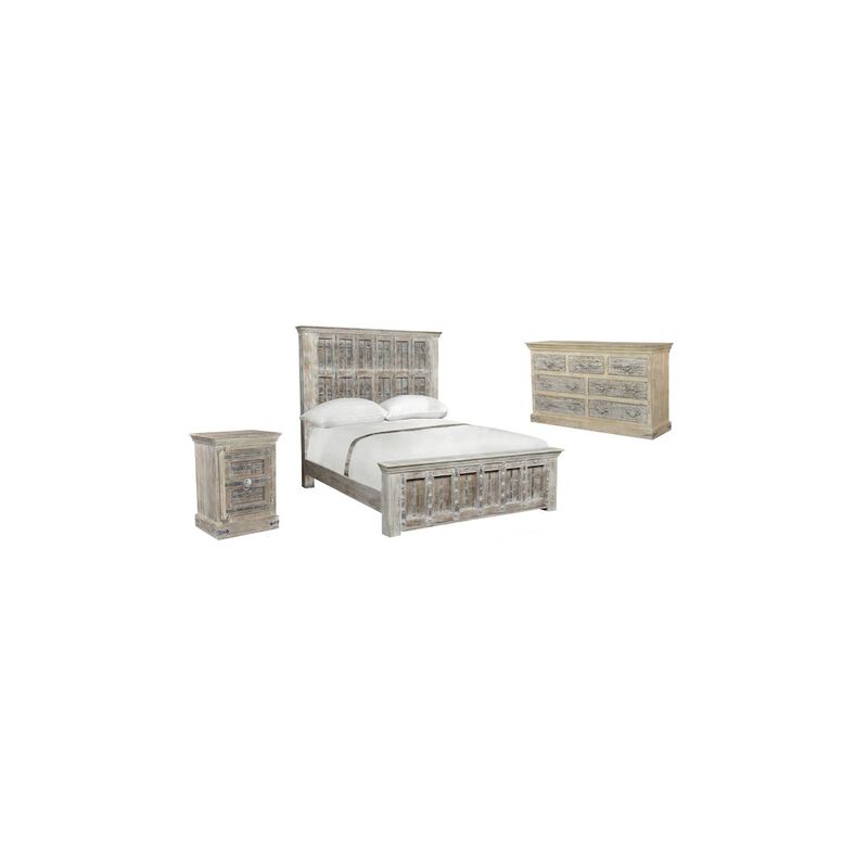 Taran Designs Callan Solid Wood King Panel Bed